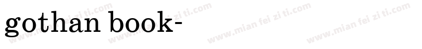 gothan book字体转换
